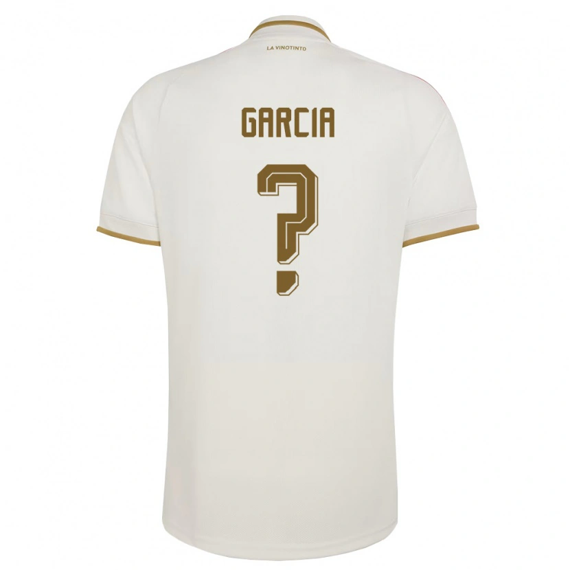 Danxen Men Venezuela David Garcia #0 Off-White Yellow Away Jersey 26-28 T-Shirt