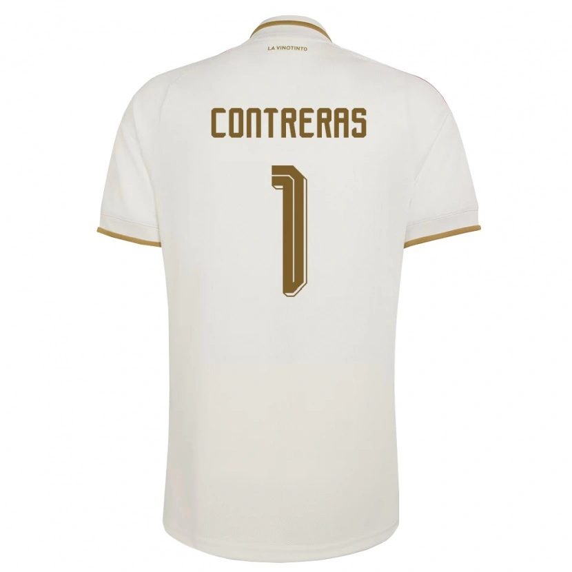 Danxen Men Venezuela José Contreras #1 Off-White Yellow Away Jersey 26-28 T-Shirt
