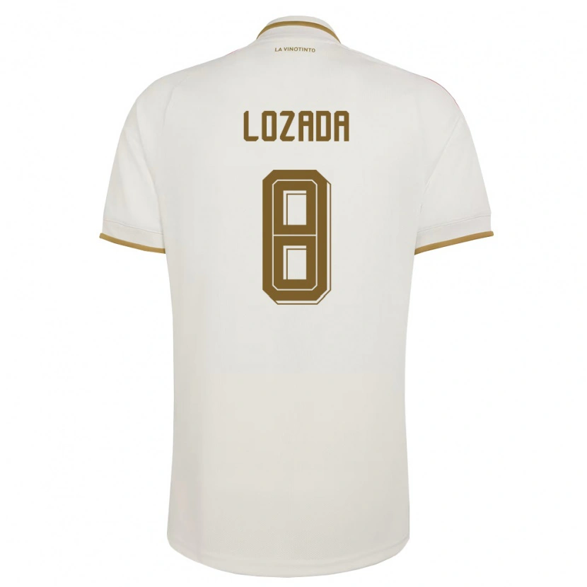 Danxen Men Venezuela Román Lozada #8 Off-White Yellow Away Jersey 26-28 T-Shirt