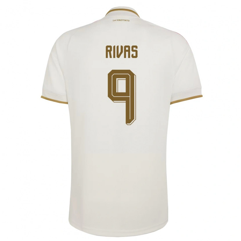 Danxen Men Venezuela Román Rivas #9 Off-White Yellow Away Jersey 26-28 T-Shirt