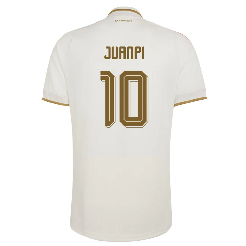 Danxen Men Venezuela Juanpi #10 Off-White Yellow Away Jersey 26-28 T-Shirt