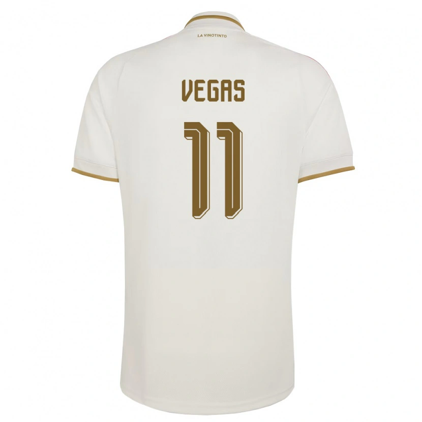 Danxen Men Venezuela Charly Vegas #11 Off-White Yellow Away Jersey 26-28 T-Shirt