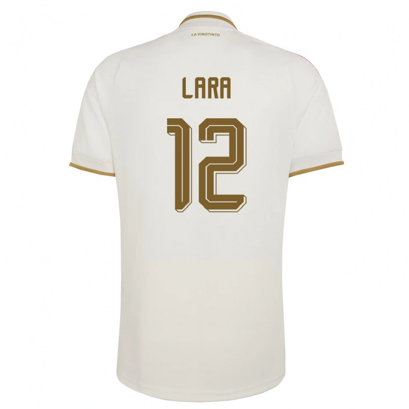 Danxen Men Venezuela Jesús Lara #12 Off-White Yellow Away Jersey 26-28 T-Shirt