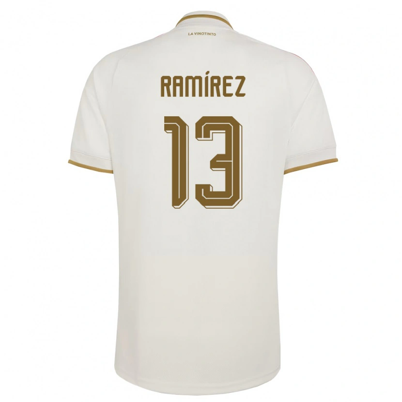 Danxen Men Venezuela Jesús Ramírez #13 Off-White Yellow Away Jersey 26-28 T-Shirt