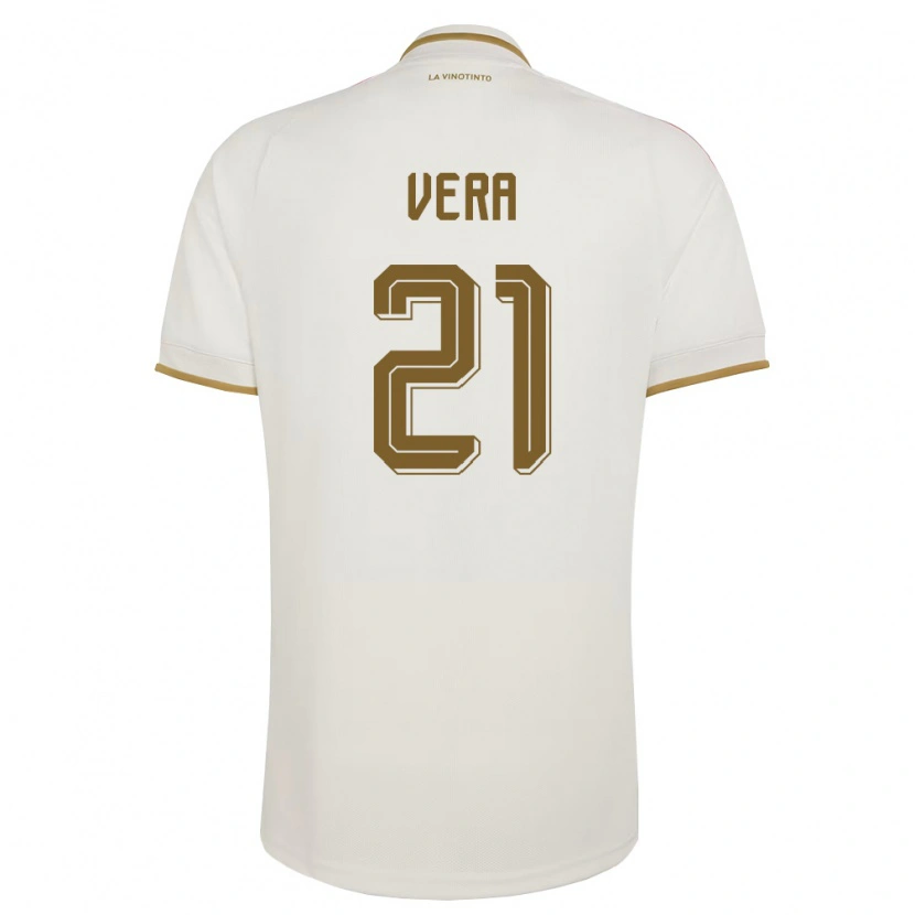 Danxen Men Venezuela Andry Vera #21 Off-White Yellow Away Jersey 26-28 T-Shirt