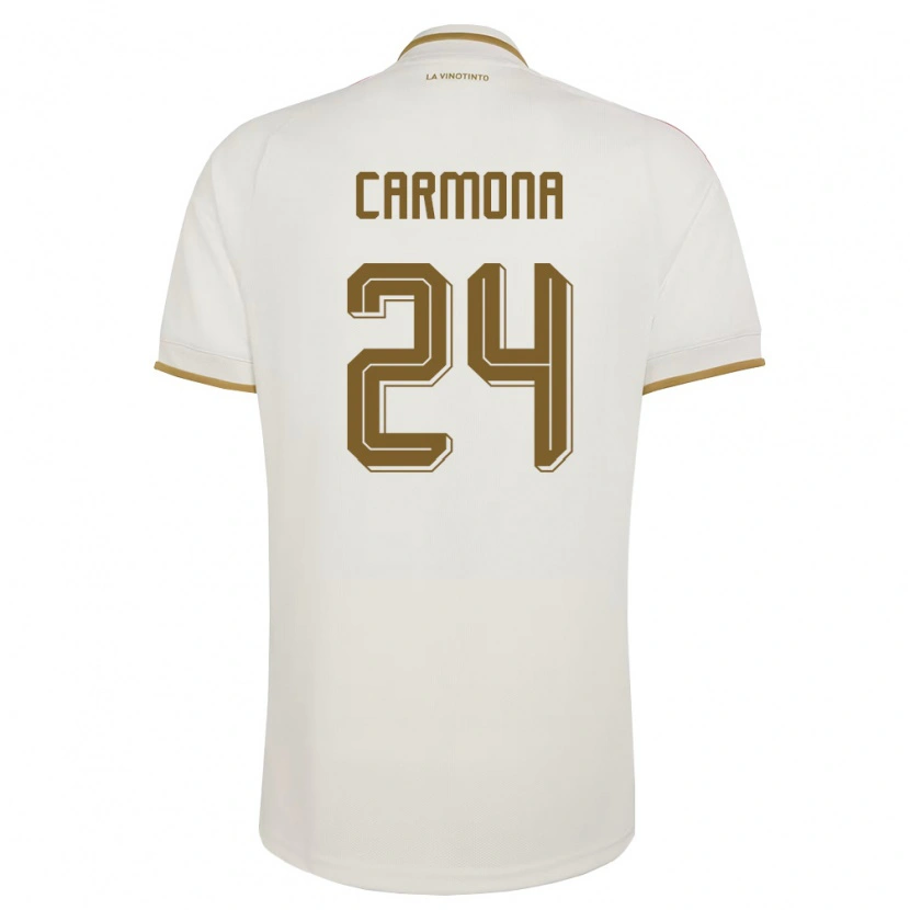 Danxen Men Venezuela Wikelman Carmona #24 Off-White Yellow Away Jersey 26-28 T-Shirt