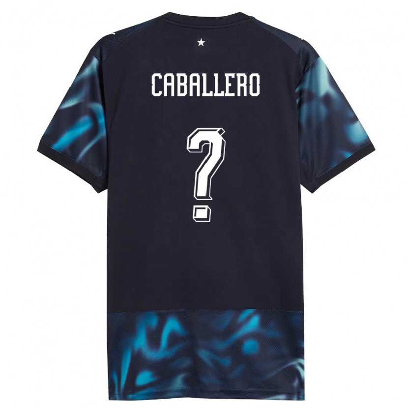 Danxen Men Paraguay Gustavo Caballero #0 Navy Sky Blue Away Jersey 26-28 T-Shirt