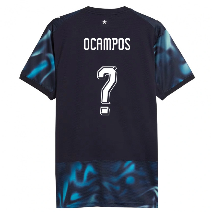 Danxen Men Paraguay Santiago Ocampos #0 Navy Sky Blue Away Jersey 26-28 T-Shirt