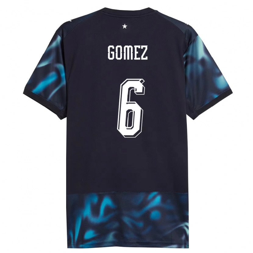 Danxen Men Paraguay Marcos Gómez #6 Navy Sky Blue Away Jersey 26-28 T-Shirt