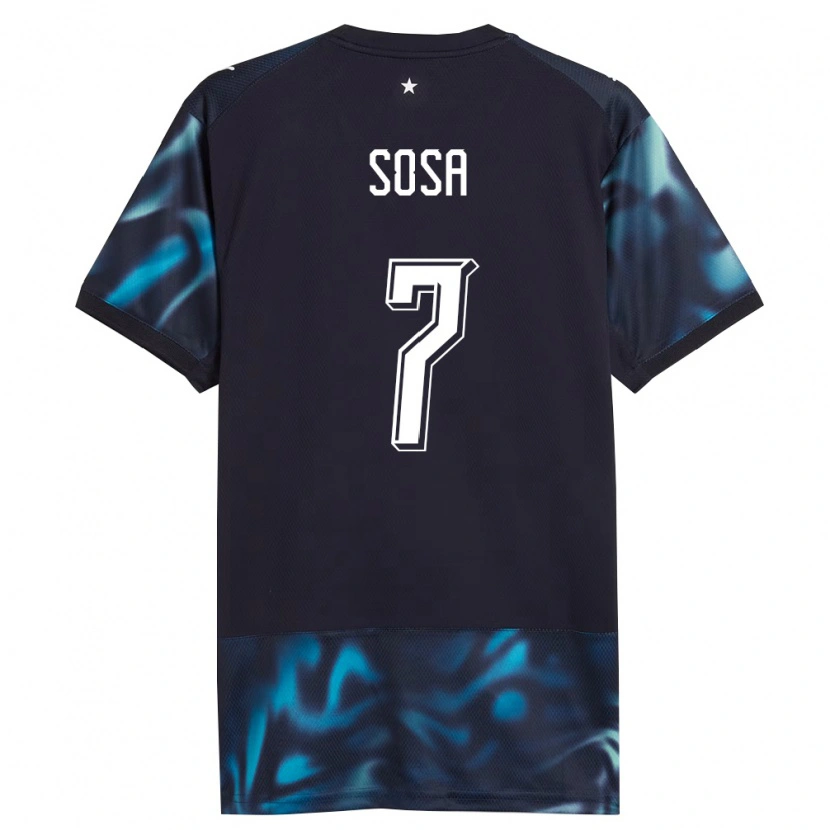Danxen Men Paraguay Ramón Sosa #7 Navy Sky Blue Away Jersey 26-28 T-Shirt
