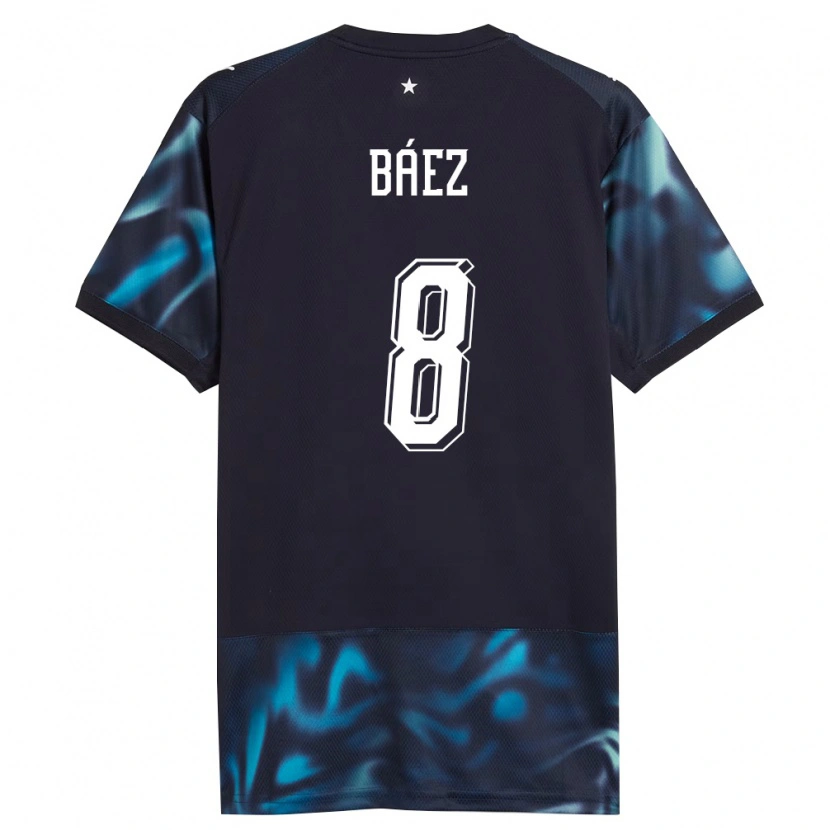 Danxen Men Paraguay Santiago Báez #8 Navy Sky Blue Away Jersey 26-28 T-Shirt