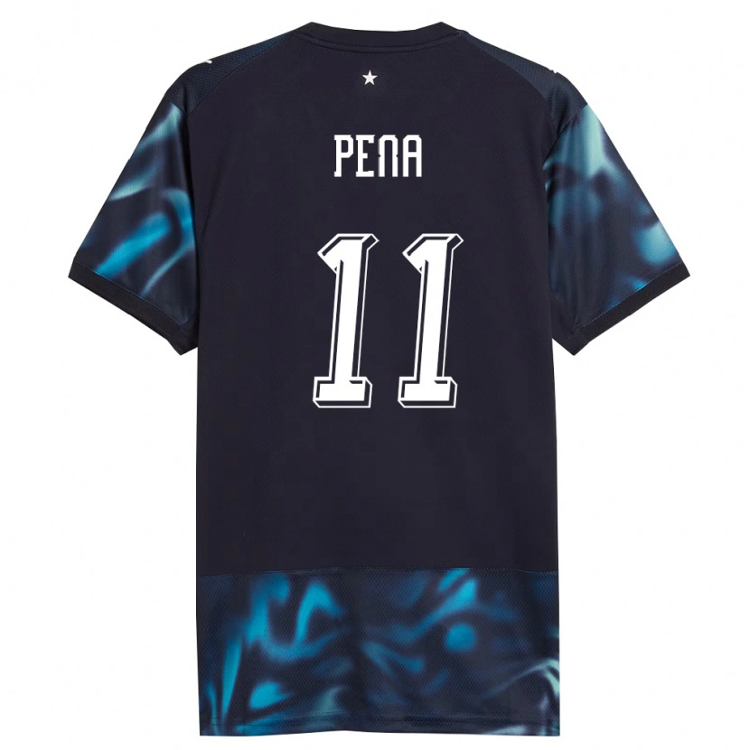 Danxen Men Paraguay Liz Peña #11 Navy Sky Blue Away Jersey 26-28 T-Shirt