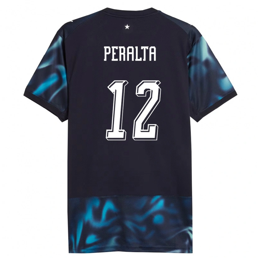 Danxen Men Paraguay Jesús Peralta #12 Navy Sky Blue Away Jersey 26-28 T-Shirt