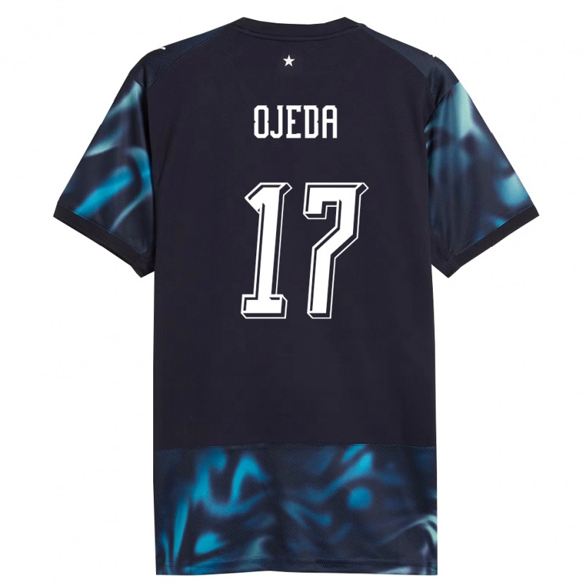 Danxen Men Paraguay Deisy Ojeda #17 Navy Sky Blue Away Jersey 26-28 T-Shirt