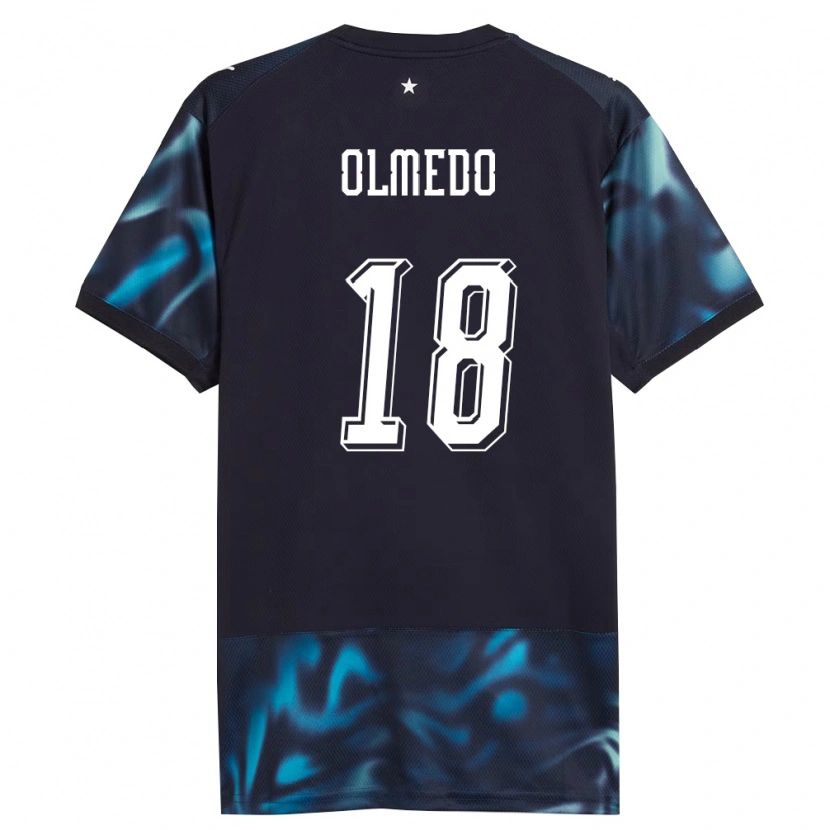 Danxen Men Paraguay Cesar Olmedo #18 Navy Sky Blue Away Jersey 26-28 T-Shirt