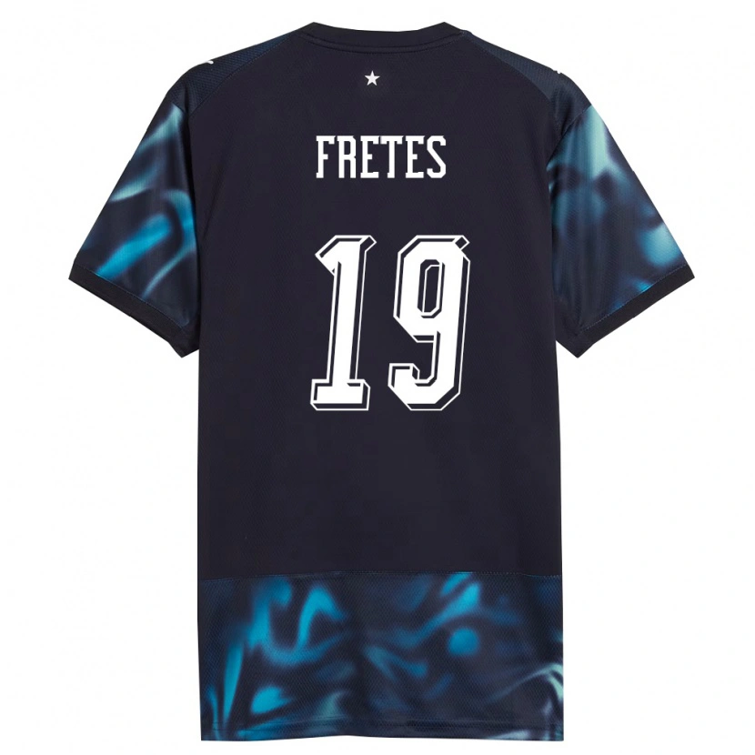 Danxen Men Paraguay Alexis Fretes #19 Navy Sky Blue Away Jersey 26-28 T-Shirt