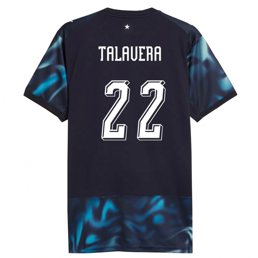 Danxen Men Paraguay Javier Talavera #22 Navy Sky Blue Away Jersey 26-28 T-Shirt
