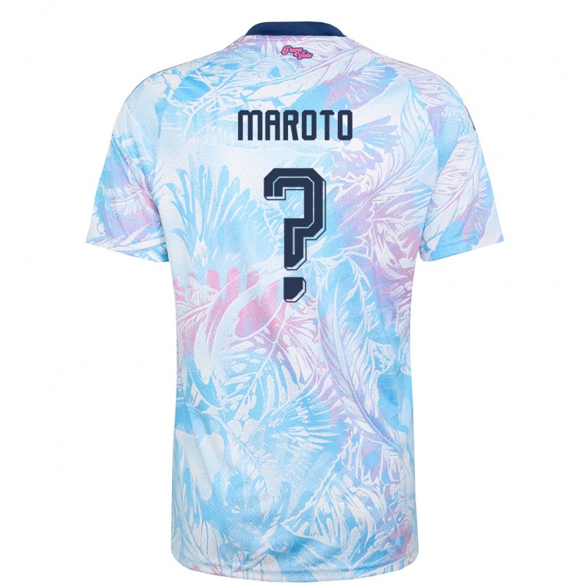 Danxen Men Costa Rica Victor Maroto #0 Sky Blue Navy Pink Away Jersey 26-28 T-Shirt