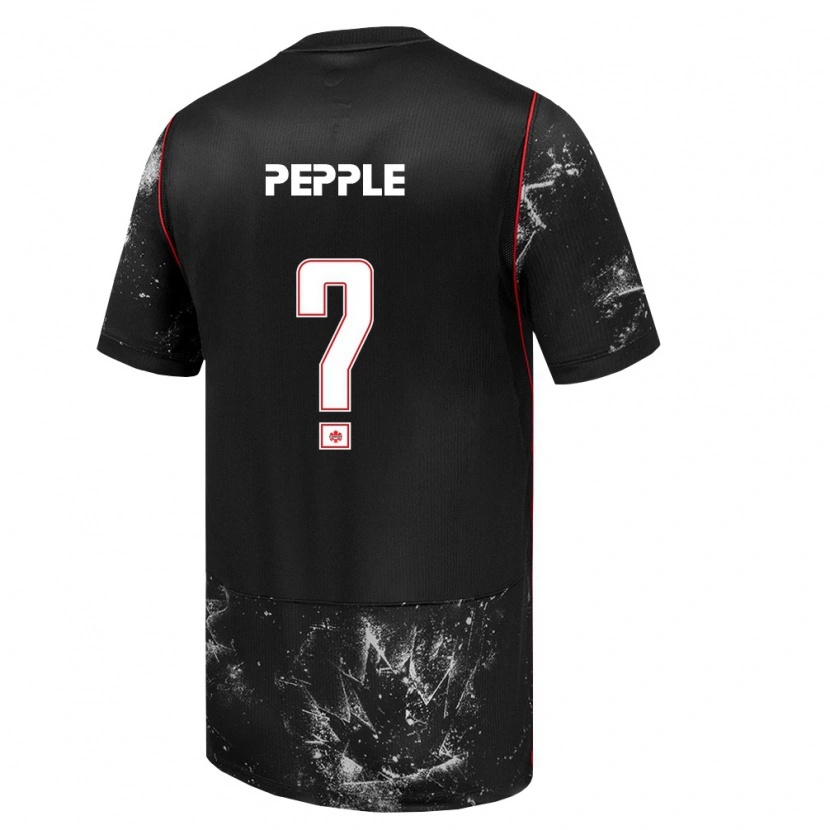 Danxen Men Canada Aribim Pepple #0 Black White Red Away Jersey 26-28 T-Shirt
