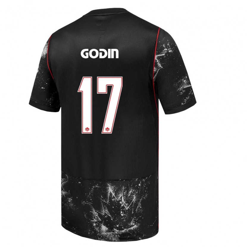 Danxen Men Canada Étienne Godin #17 Black White Red Away Jersey 26-28 T-Shirt