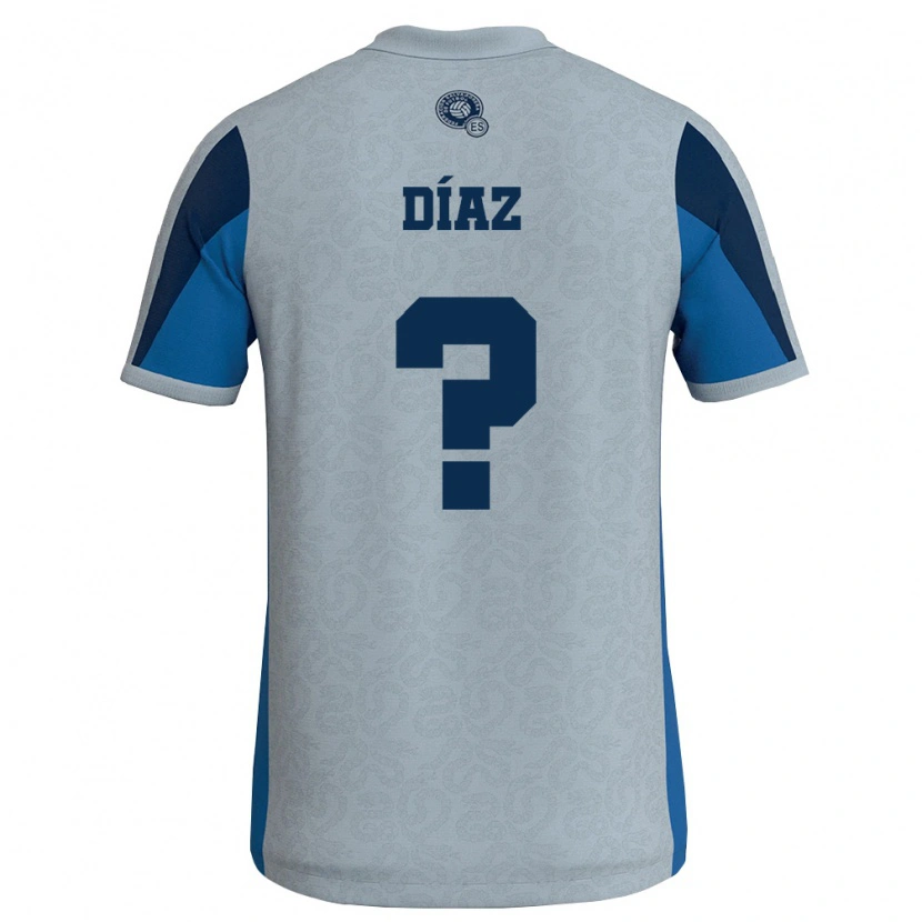 Danxen Men El Salvador Jasmine Díaz #0 White Sky Blue Away Jersey 26-28 T-Shirt