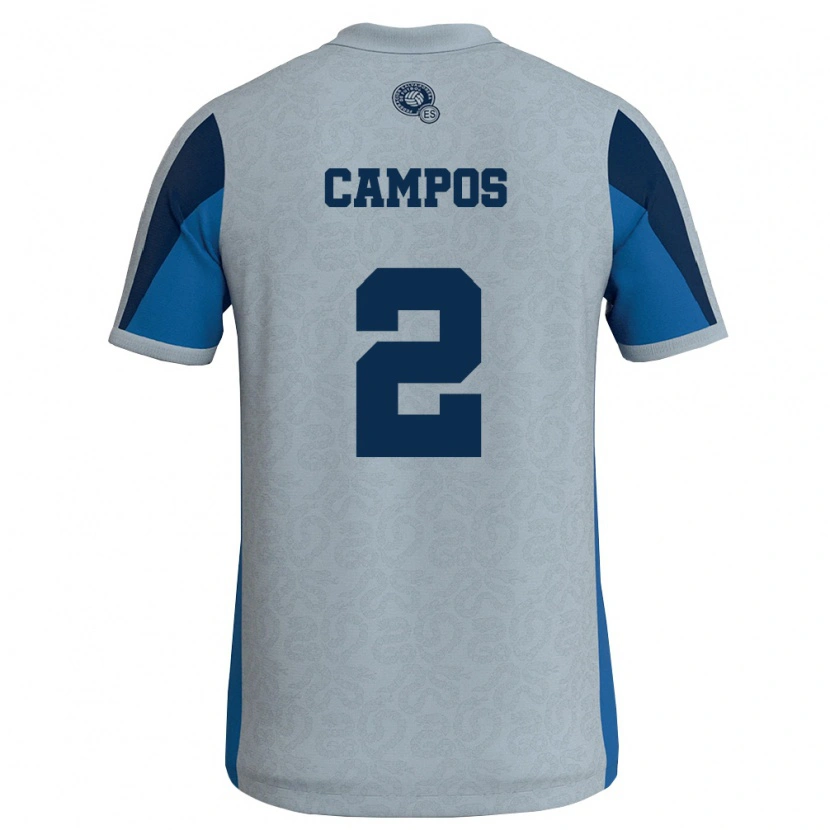 Danxen Men El Salvador Adonis Campos #2 White Sky Blue Away Jersey 26-28 T-Shirt