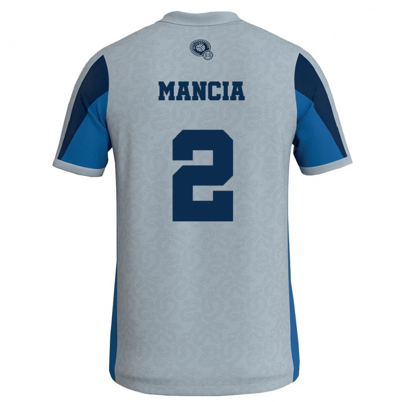 Danxen Men El Salvador Steven Mancia #2 White Sky Blue Away Jersey 26-28 T-Shirt