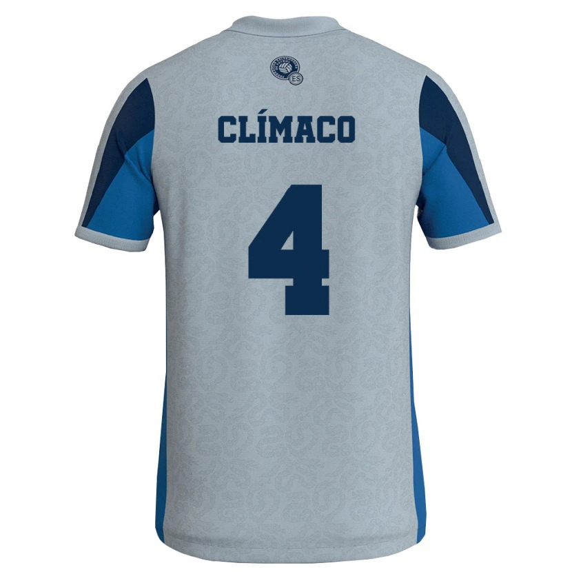 Danxen Men El Salvador Adán Clímaco #4 White Sky Blue Away Jersey 26-28 T-Shirt