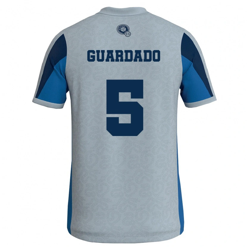 Danxen Men El Salvador Christopher Guardado #5 White Sky Blue Away Jersey 26-28 T-Shirt
