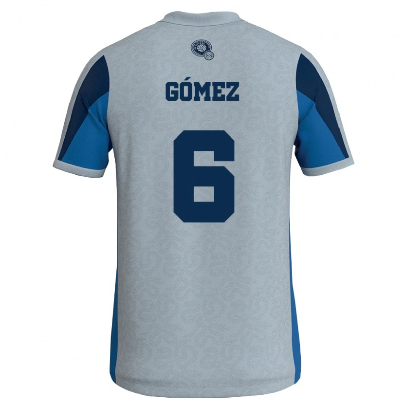 Danxen Men El Salvador Azyk Gómez #6 White Sky Blue Away Jersey 26-28 T-Shirt