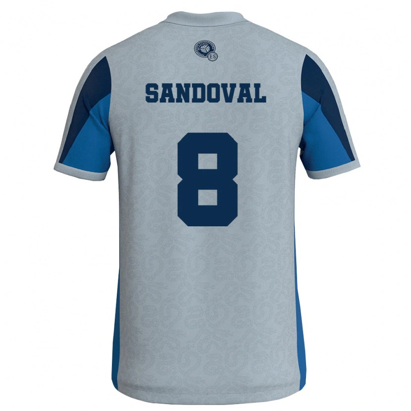 Danxen Men El Salvador Emerson Sandoval #8 White Sky Blue Away Jersey 26-28 T-Shirt