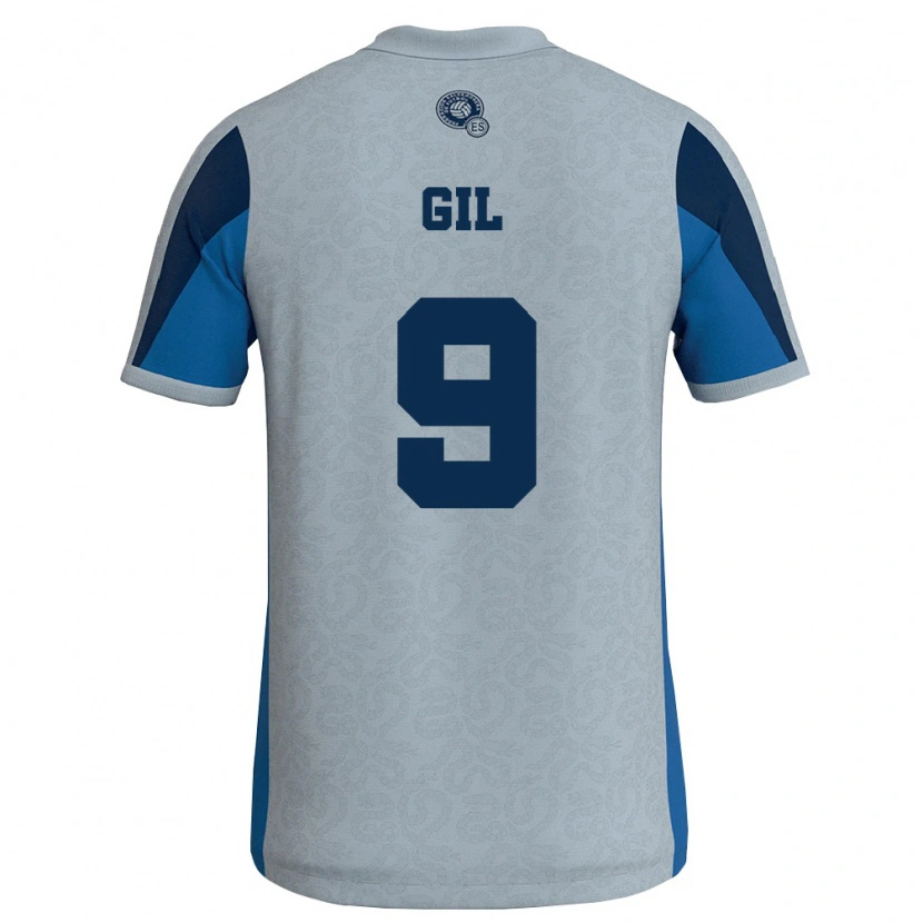 Danxen Men El Salvador Brayan Gil #9 White Sky Blue Away Jersey 26-28 T-Shirt