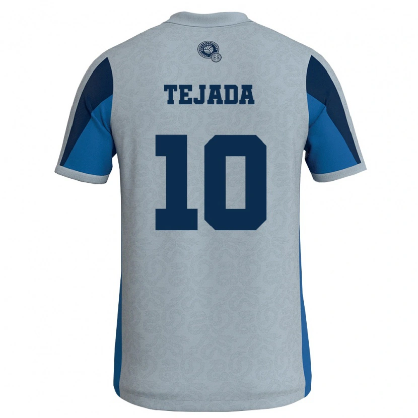 Danxen Men El Salvador Rafael Tejada #10 White Sky Blue Away Jersey 26-28 T-Shirt