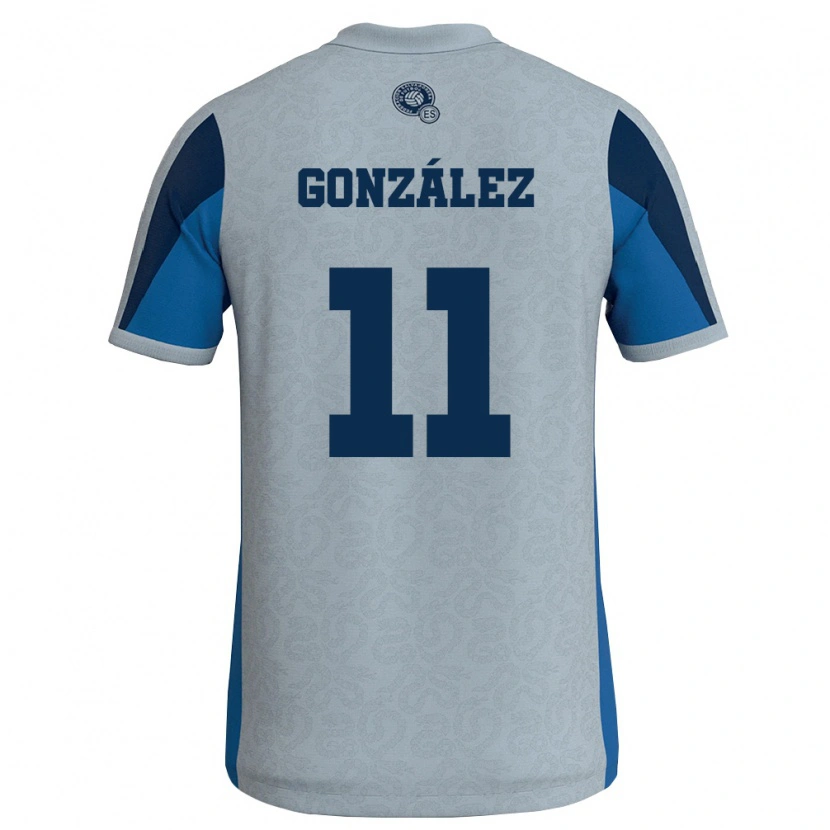 Danxen Men El Salvador Daniel González #11 White Sky Blue Away Jersey 26-28 T-Shirt