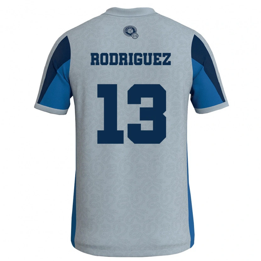 Danxen Men El Salvador Nelson Rodríguez #13 White Sky Blue Away Jersey 26-28 T-Shirt