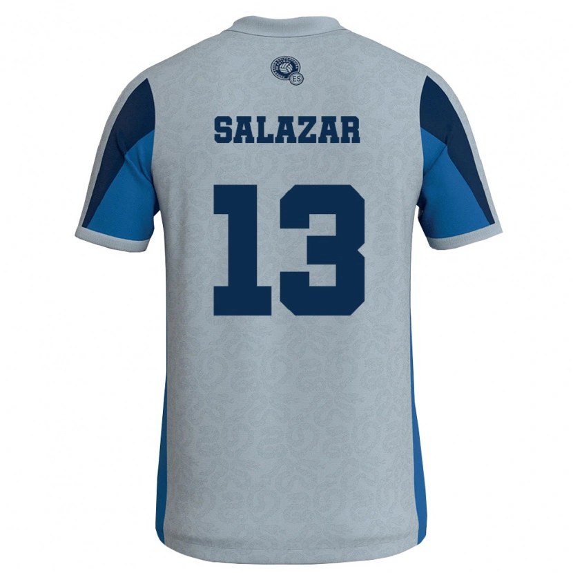 Danxen Men El Salvador Giovanni Salazar #13 White Sky Blue Away Jersey 26-28 T-Shirt