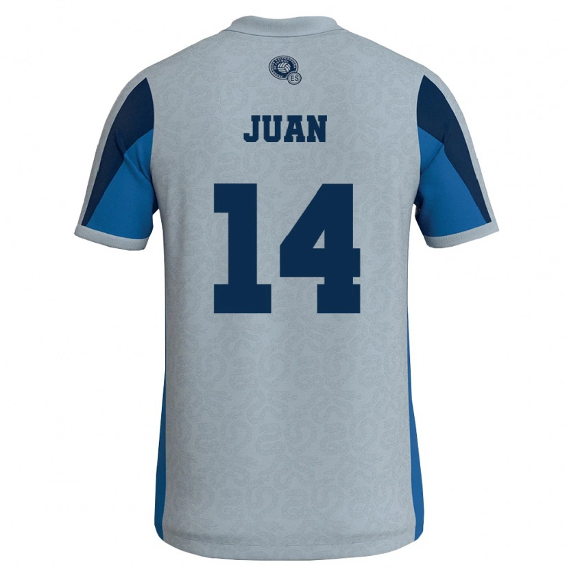 Danxen Men El Salvador Juan Sánchez #14 White Sky Blue Away Jersey 26-28 T-Shirt