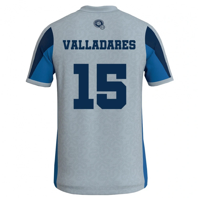 Danxen Men El Salvador Jefferson Valladares #15 White Sky Blue Away Jersey 26-28 T-Shirt