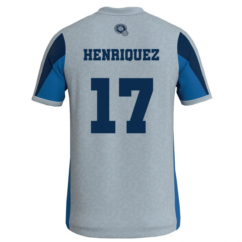 Danxen Men El Salvador Jairo Henríquez #17 White Sky Blue Away Jersey 26-28 T-Shirt