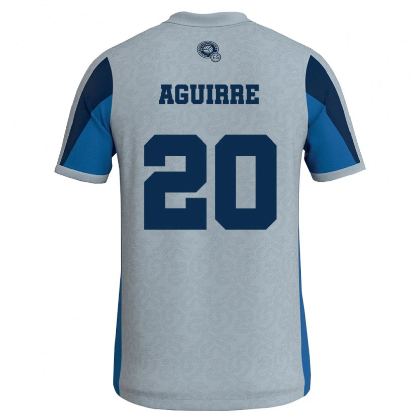 Danxen Men El Salvador Jonathan Aguirre #20 White Sky Blue Away Jersey 26-28 T-Shirt