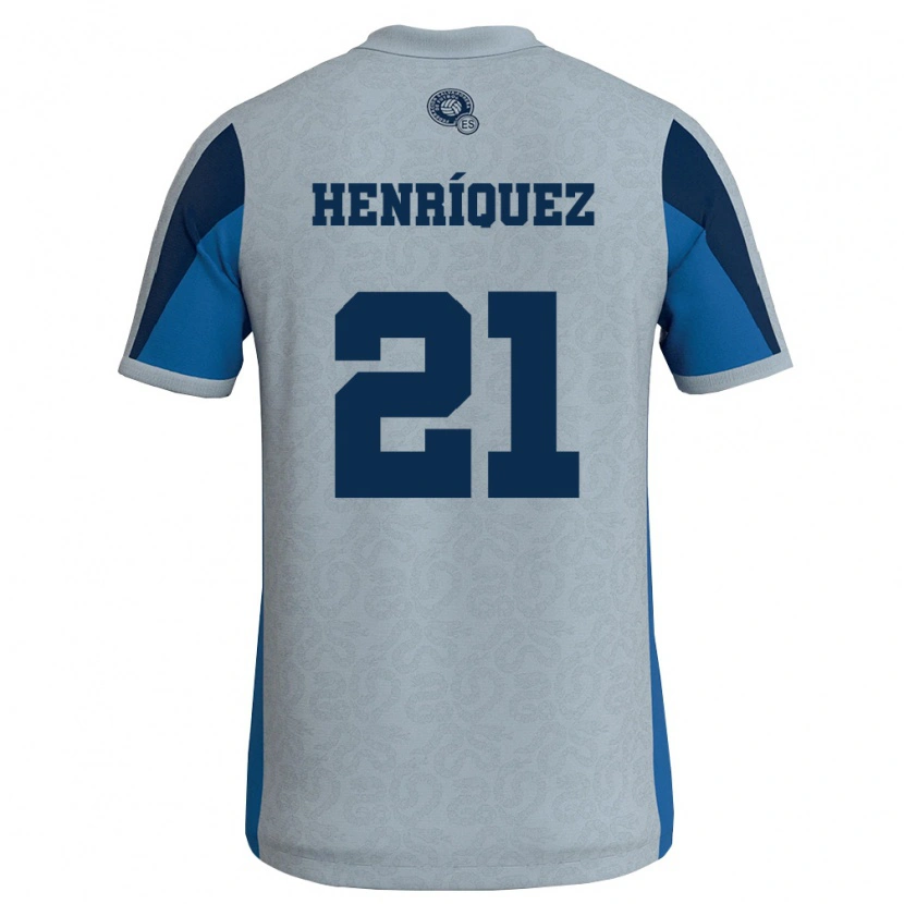 Danxen Men El Salvador Alejandro Henríquez #21 White Sky Blue Away Jersey 26-28 T-Shirt