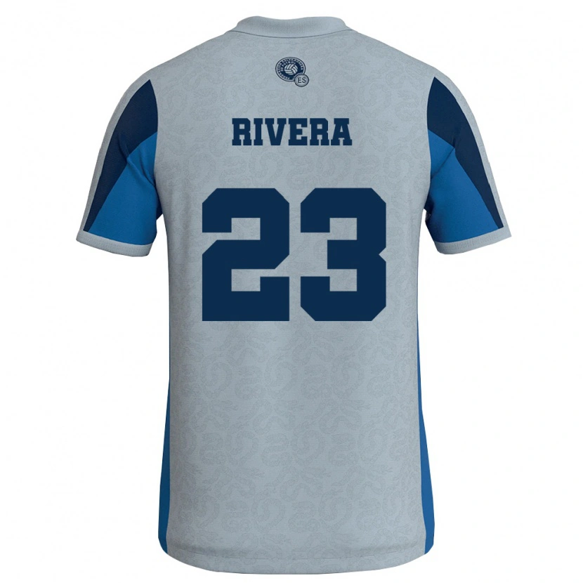 Danxen Men El Salvador Noel Rivera #23 White Sky Blue Away Jersey 26-28 T-Shirt