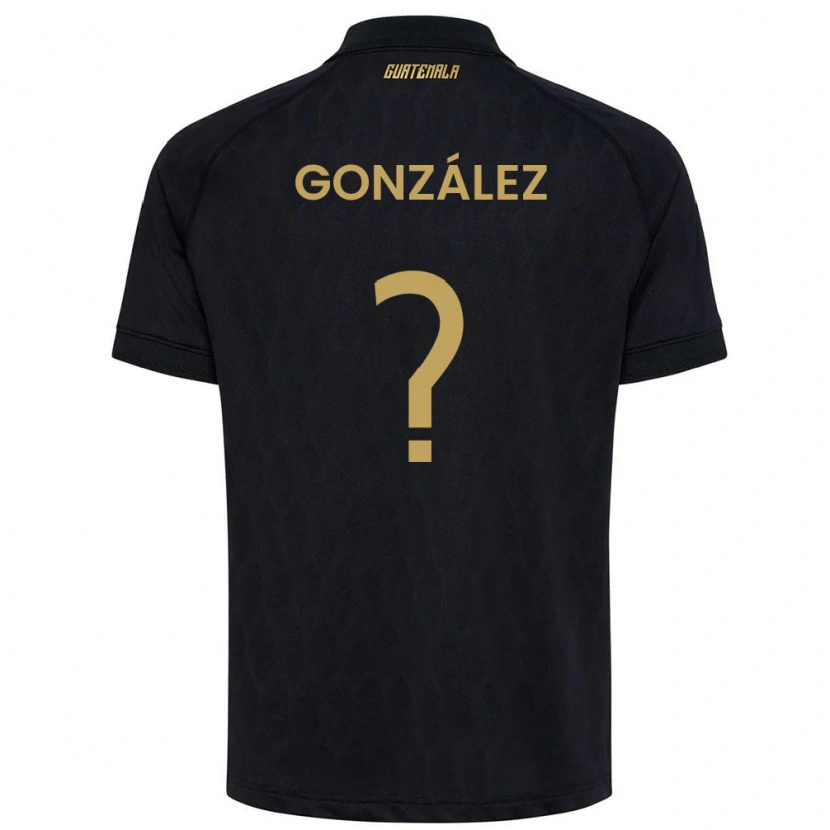 Danxen Men Guatemala Erick González #0 Black Sky Blue White Away Jersey 26-28 T-Shirt