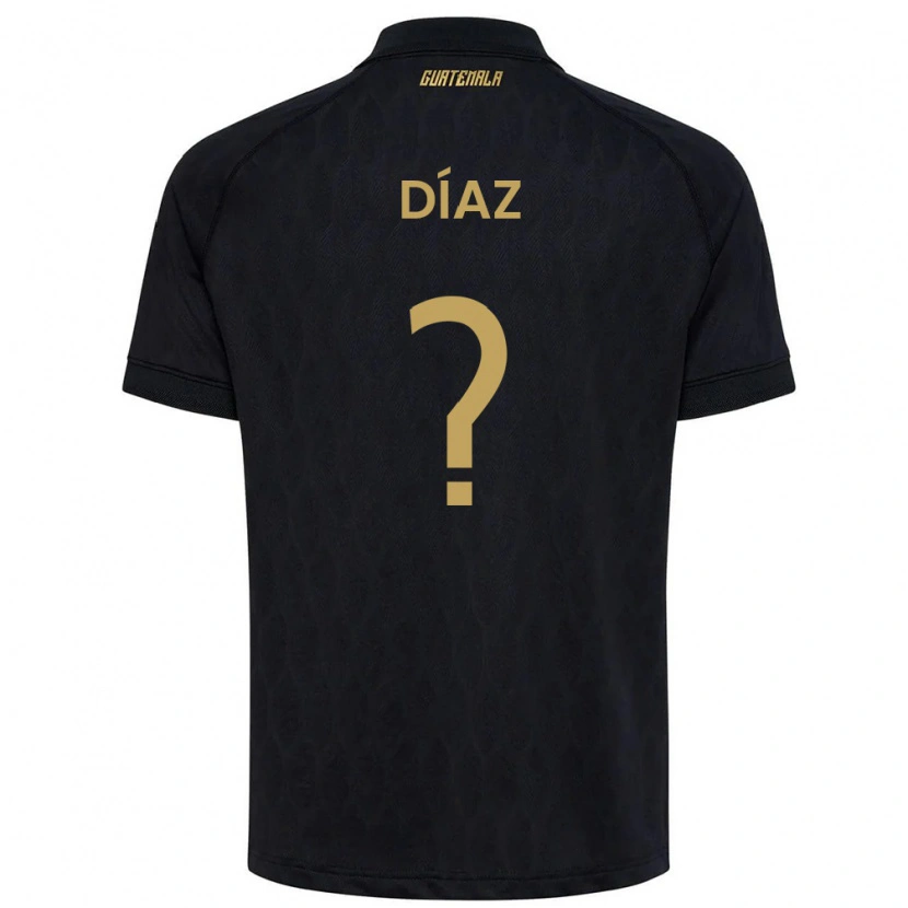 Danxen Men Guatemala Hendryck Díaz #0 Black Sky Blue White Away Jersey 26-28 T-Shirt