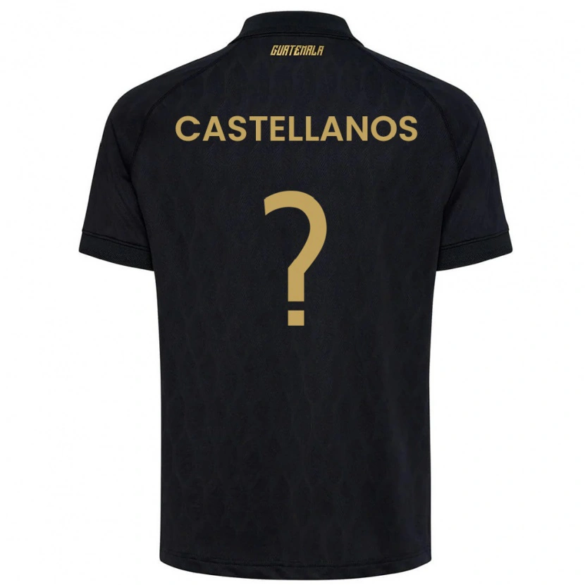Danxen Men Guatemala Jezmin Castellanos #0 Black Sky Blue White Away Jersey 26-28 T-Shirt
