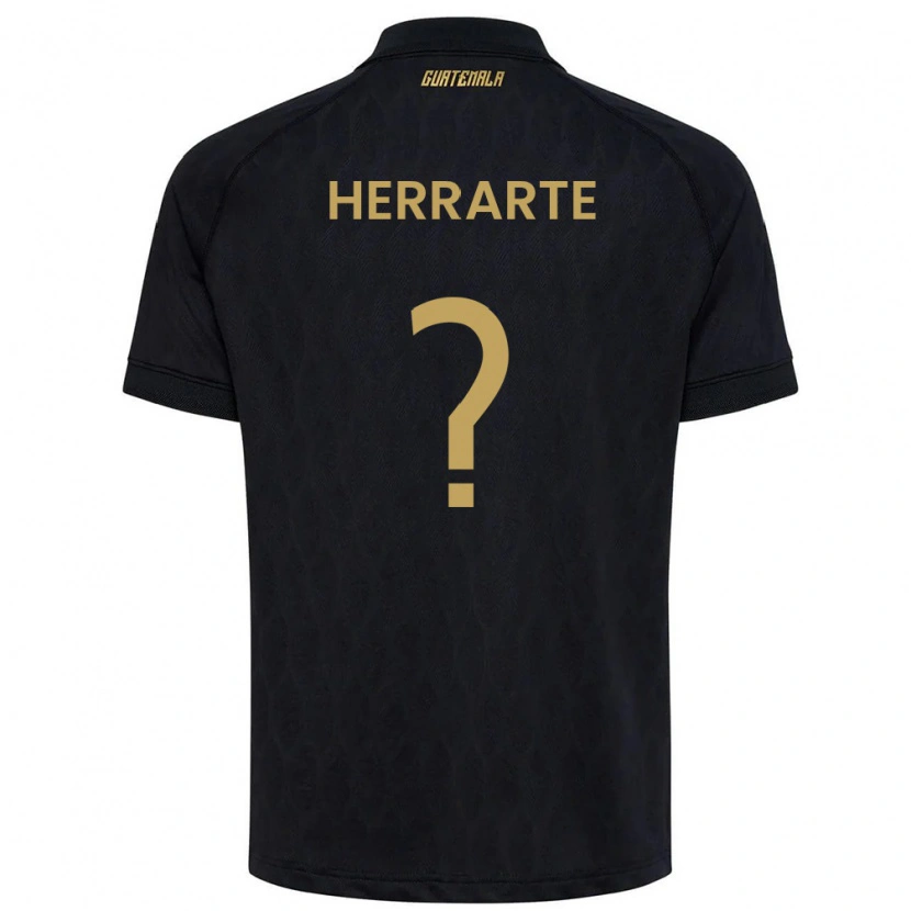 Danxen Men Guatemala María Herrarte #0 Black Sky Blue White Away Jersey 26-28 T-Shirt