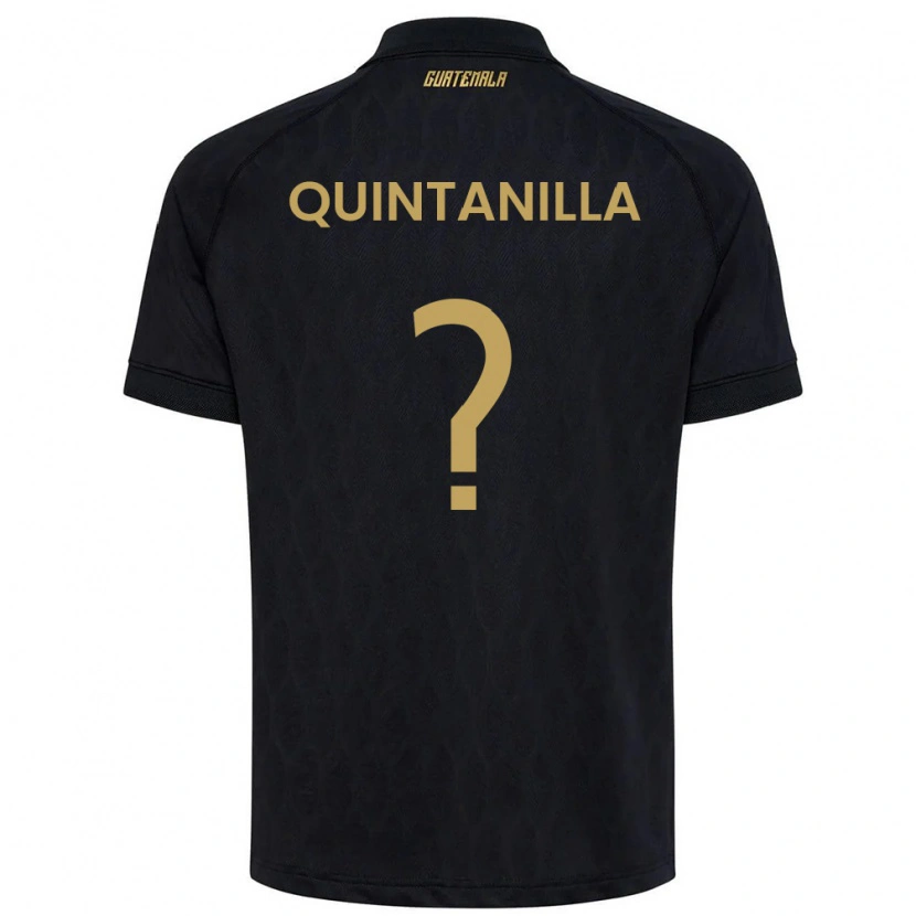 Danxen Men Guatemala Anayelli Quintanilla #0 Black Sky Blue White Away Jersey 26-28 T-Shirt