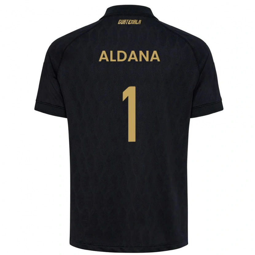 Danxen Men Guatemala David Aldana #1 Black Sky Blue White Away Jersey 26-28 T-Shirt