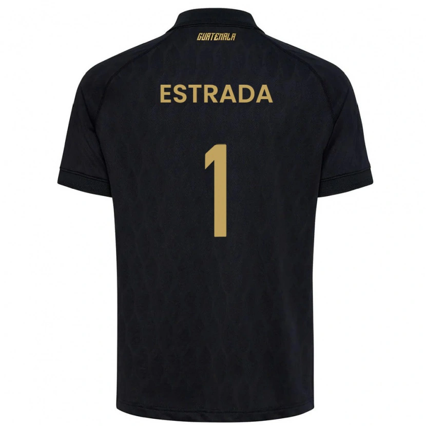 Danxen Men Guatemala Alexia Estrada #1 Black Sky Blue White Away Jersey 26-28 T-Shirt