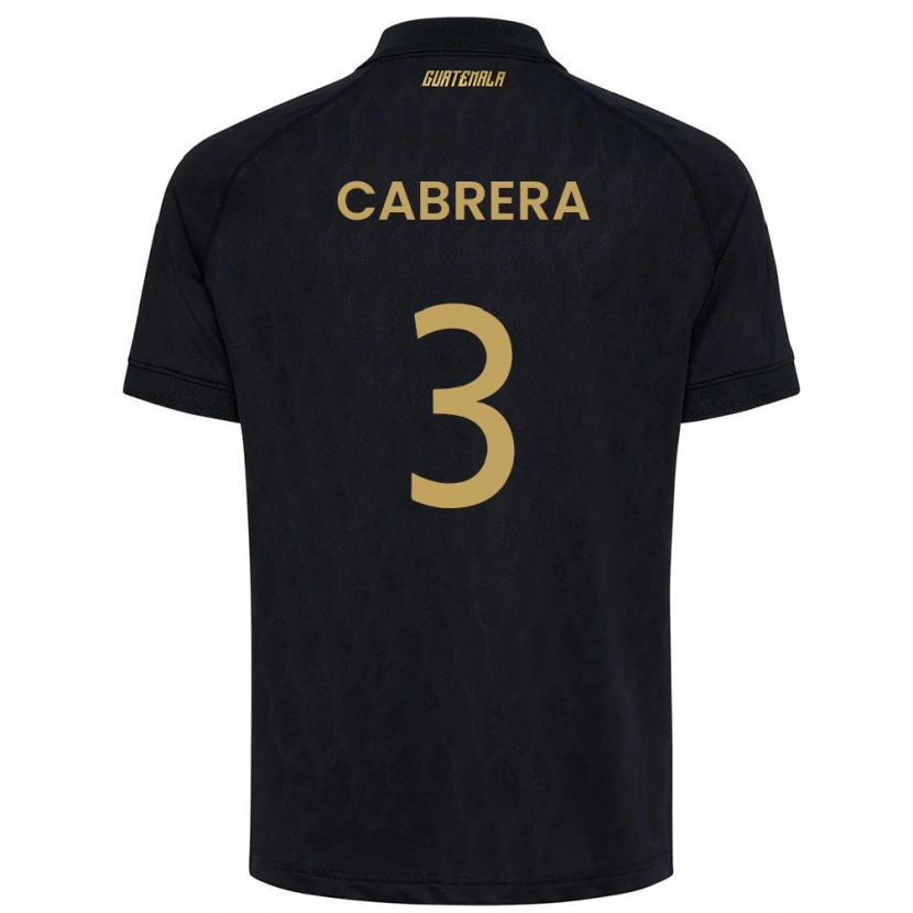 Danxen Men Guatemala Gabriel Cabrera #3 Black Sky Blue White Away Jersey 26-28 T-Shirt